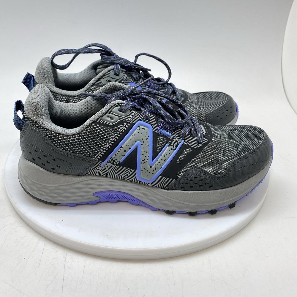 New Balance Sneakers Womens 6 B 410 V8 Black Purple Trail Running Shoes WT410LQ8